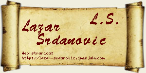 Lazar Srdanović vizit kartica